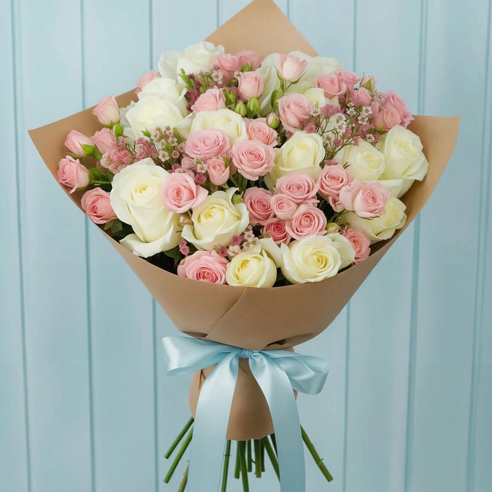 Букет цветов из: Розы в Пикалёво