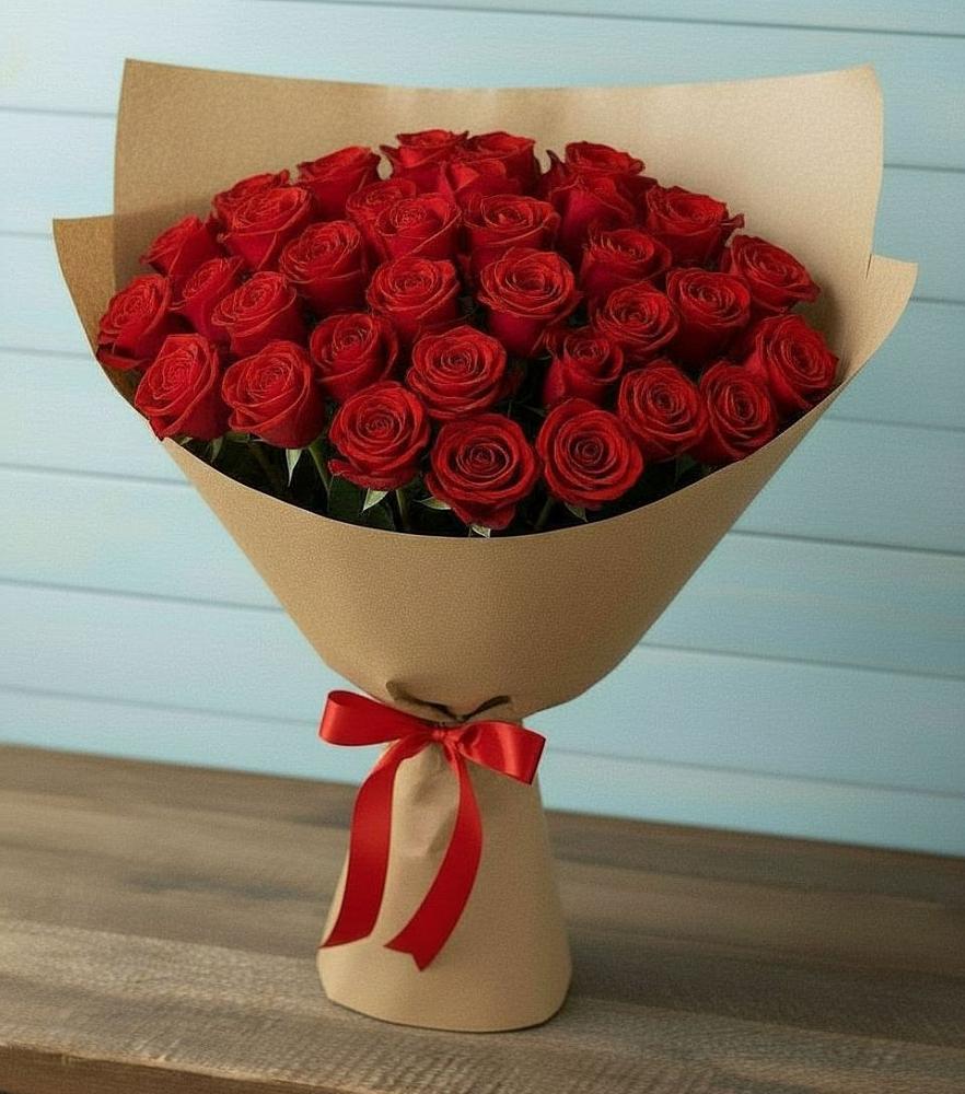 Букет Красные розы Милано в Пикалёво