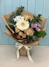 Букет цветов из:  Герберы и Хризантемы в Пикалёво