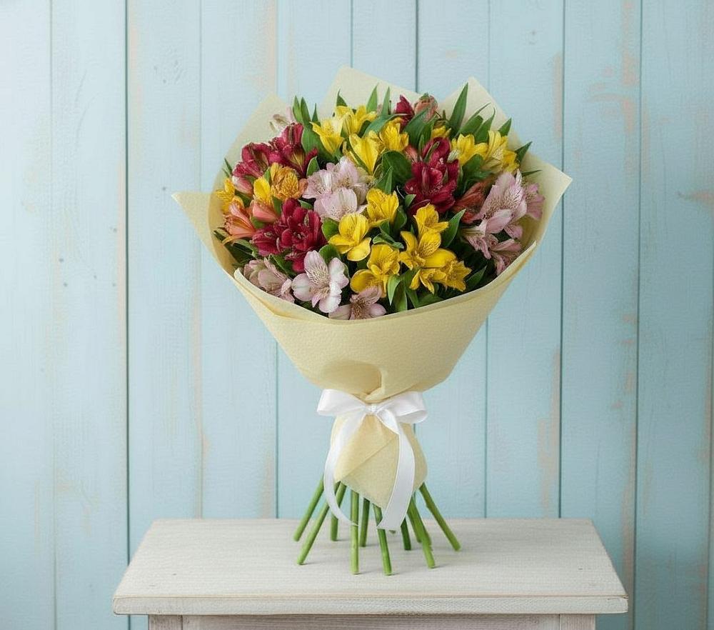 Букет цветов из: Альстромерии в Пикалёво