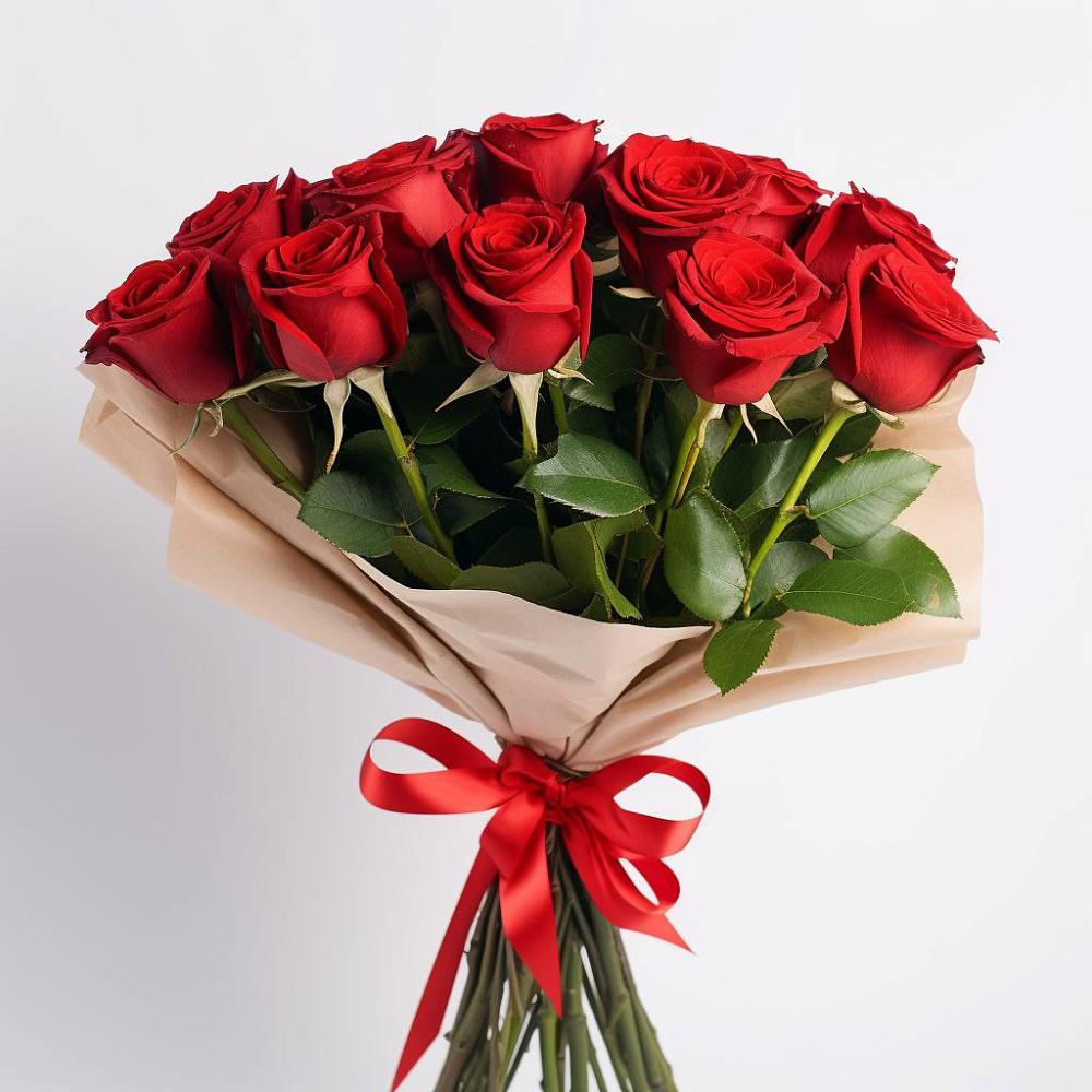 Букет 11 Красных роз Эдлесс Лав в Пикалёво